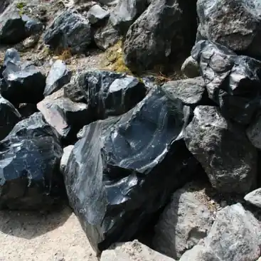 Black Obsidian Boulders