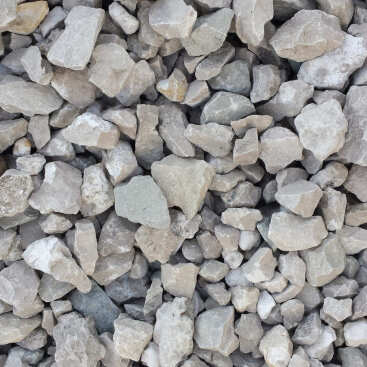 1 ½” white limestone chips